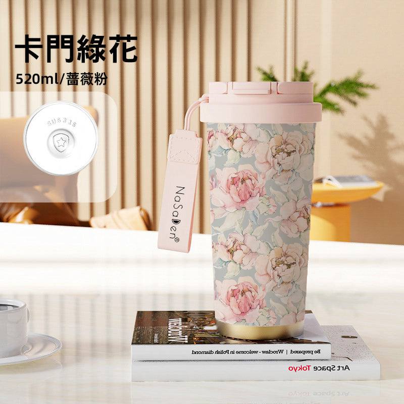 【NaSaDen】プリントステンレス真空断熱保温保冷タンブラー 520ml|高品質プリントシリーズ、長時間保温保冷、広口でお手入れ簡単