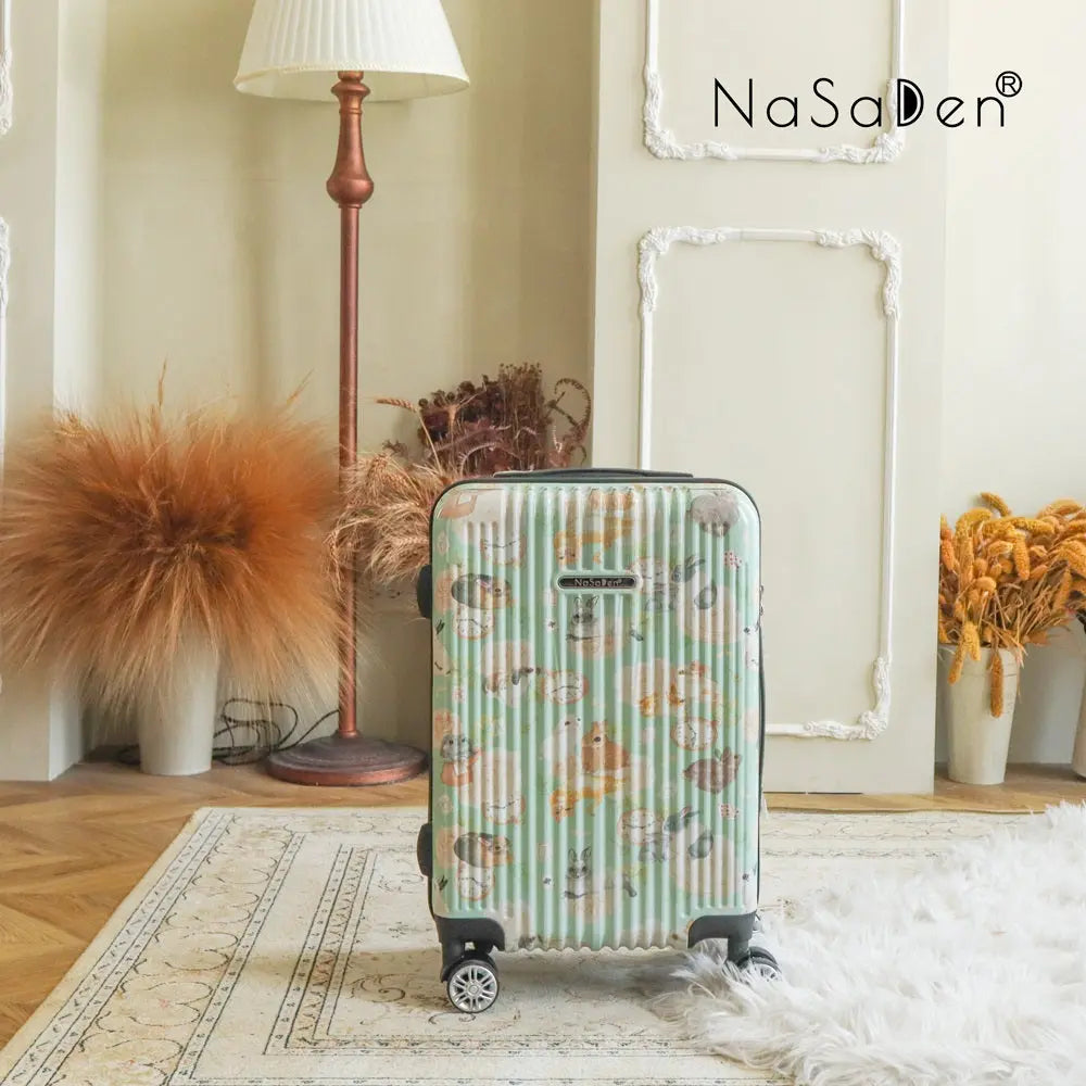 日本専用エリア【送料無料】【NaSaDen】ジッパースーツケース   ウサギ 22/26/29インチ 新無憂 限量クラシック【台湾直送】 NaSaDen行李箱