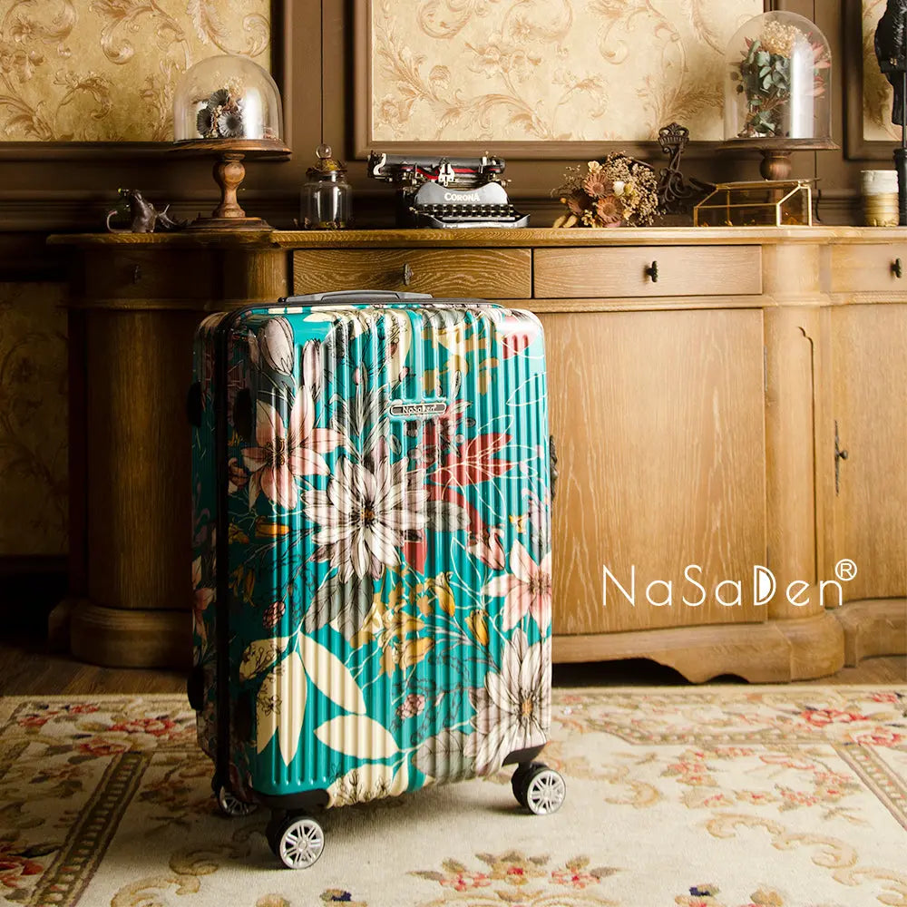 日本専用エリア【送料無料】【NaSaDen】ジッパースーツケース   ガーデン  22/26/29インチ 新無憂 限量クラシック【台湾直送】 NaSaDen行李箱