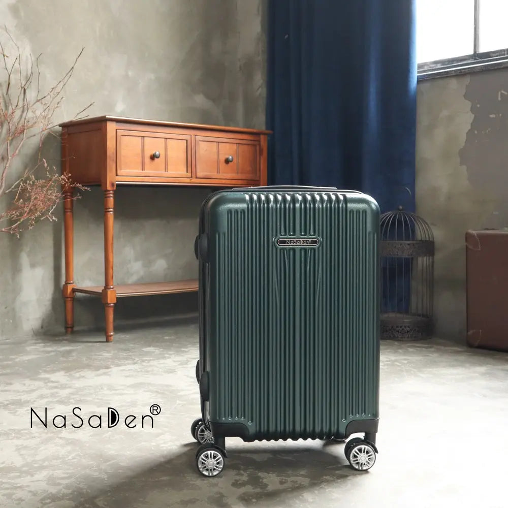 日本専用エリア【送料無料】【NaSaDen】ジッパースーツケース  ふかみどり 22/29インチ 新無憂 限量クラシック【台湾直送】 NaSaDen行李箱