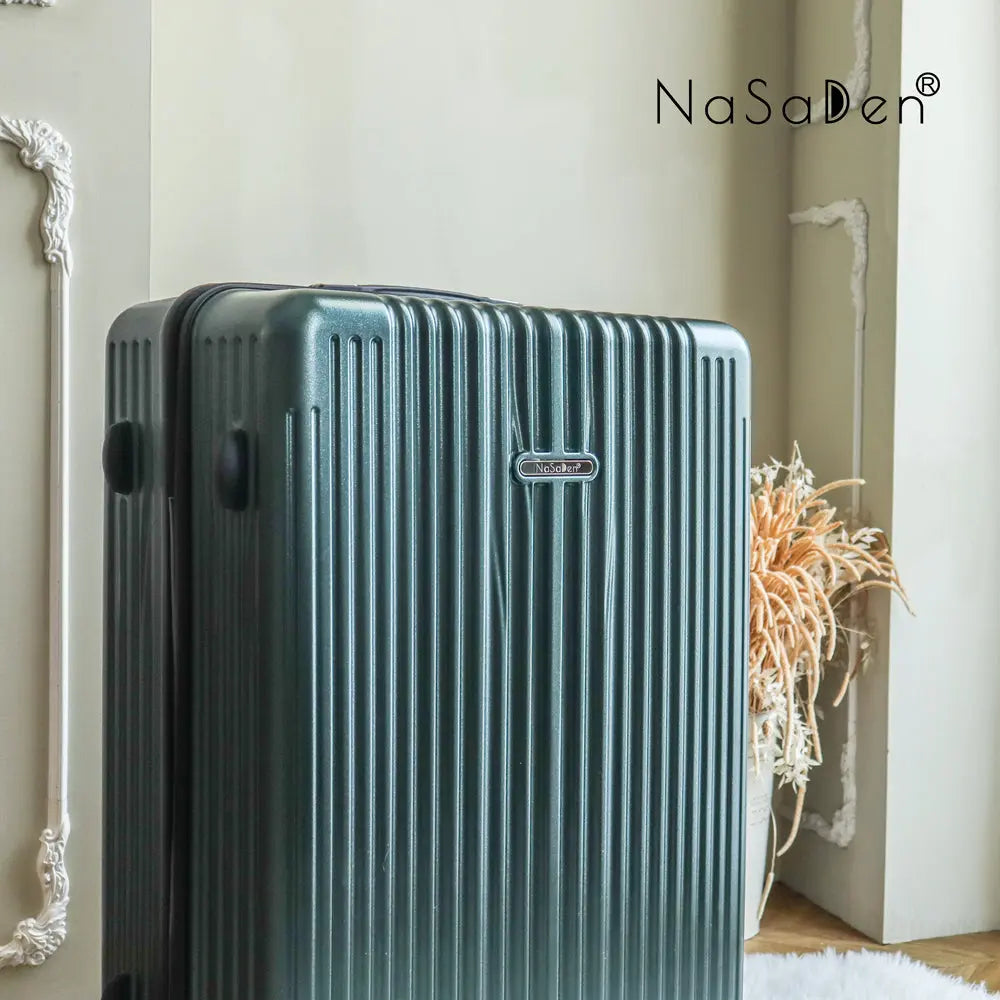 日本専用エリア【送料無料】【NaSaDen】ジッパースーツケース  ふかみどり 22/29インチ 新無憂 限量クラシック【台湾直送】 NaSaDen行李箱