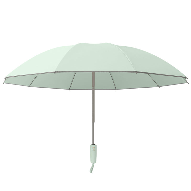 【LHS】360度安全反光條十骨反向全自動摺疊傘｜雨天不濕身 晴雨兩用105公分加大傘面