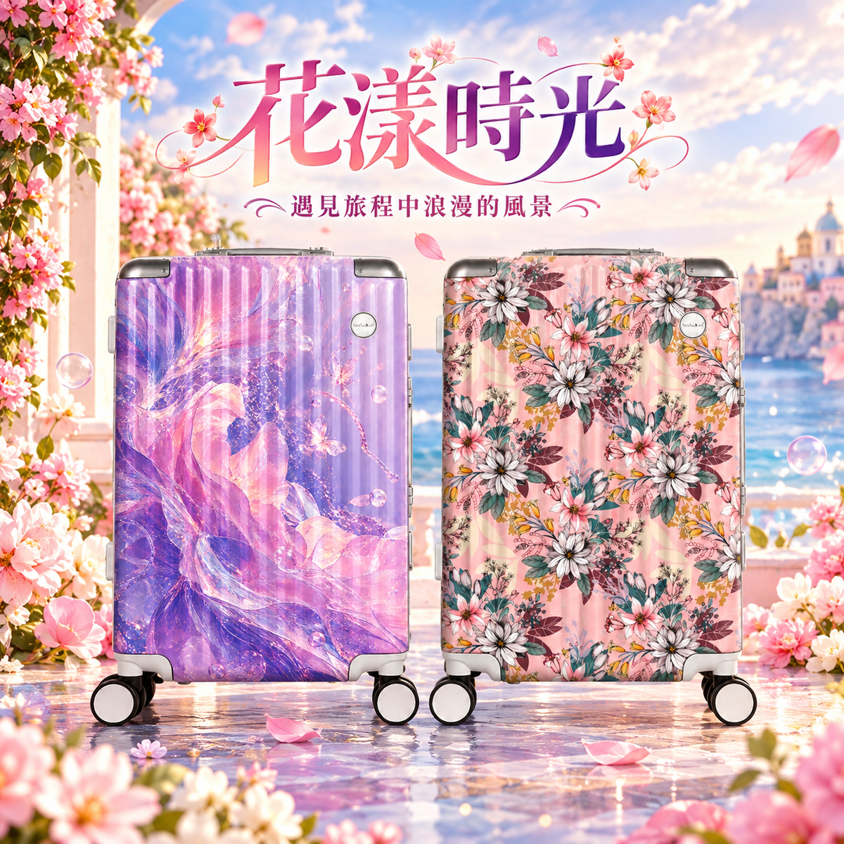 德國NaSaDen納莎登 對開鋁框【花漾時光】行李箱26吋/29吋(早鳥預購中)
