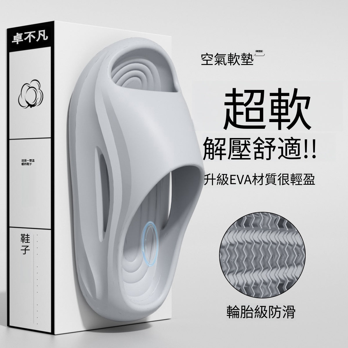 EVA足弓支撐減壓厚底拖鞋
