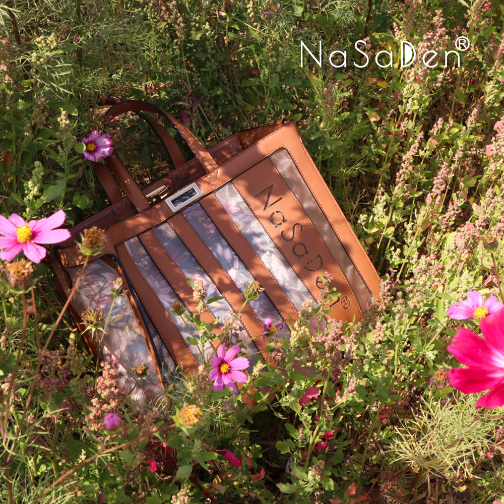 NaSaDen納莎登 爵色女伶 Freya芙蕾雅 幻花之戀鏤空包 同名款女用包/手提包/托特包/商務手提包/tote包/皮革包