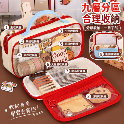 大容量防潑水中小學生筆袋
