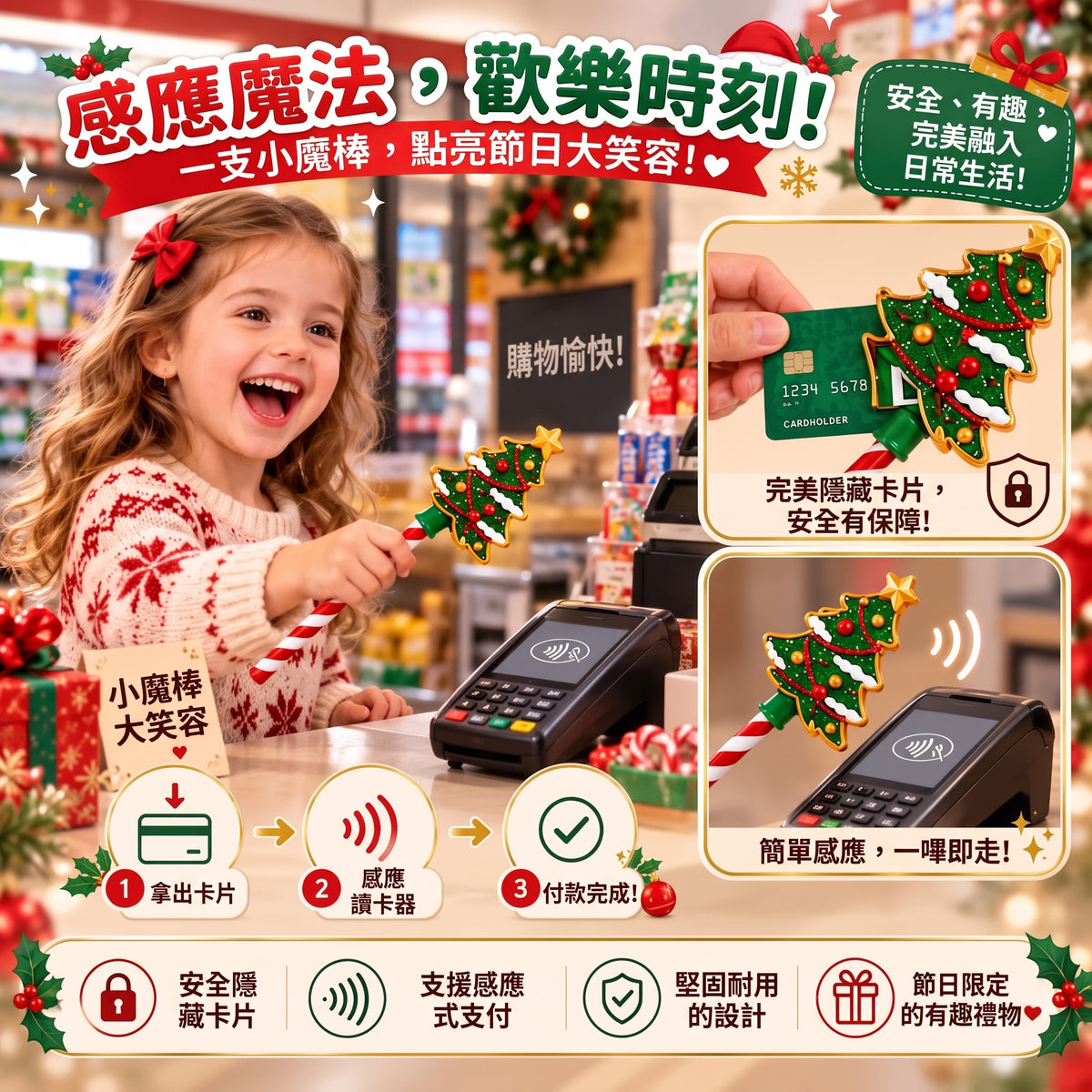 聖誕節信用卡支付棒交換禮物
