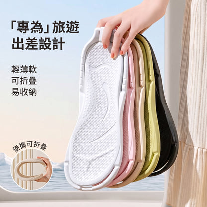 可摺疊旅行防滑浴室男女拖鞋