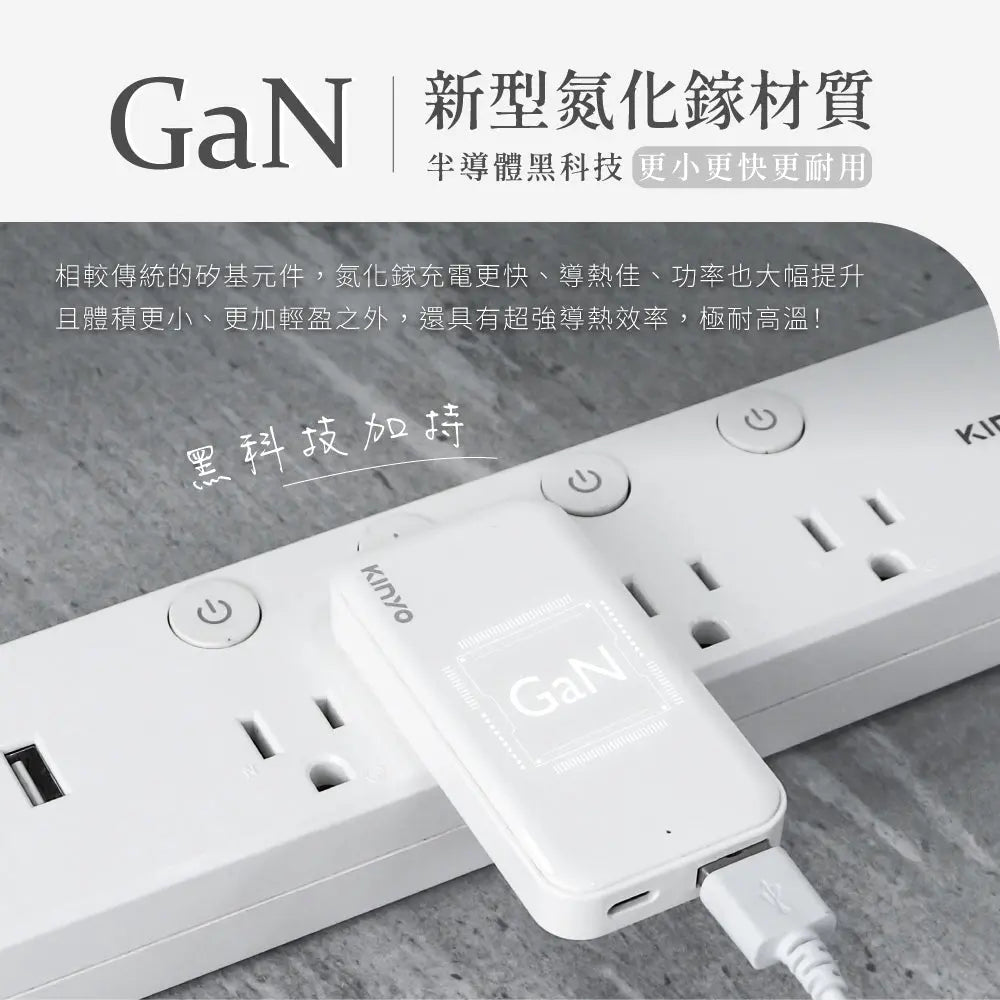 【KINYO】超薄名片型雙孔PD充電器 KINYO