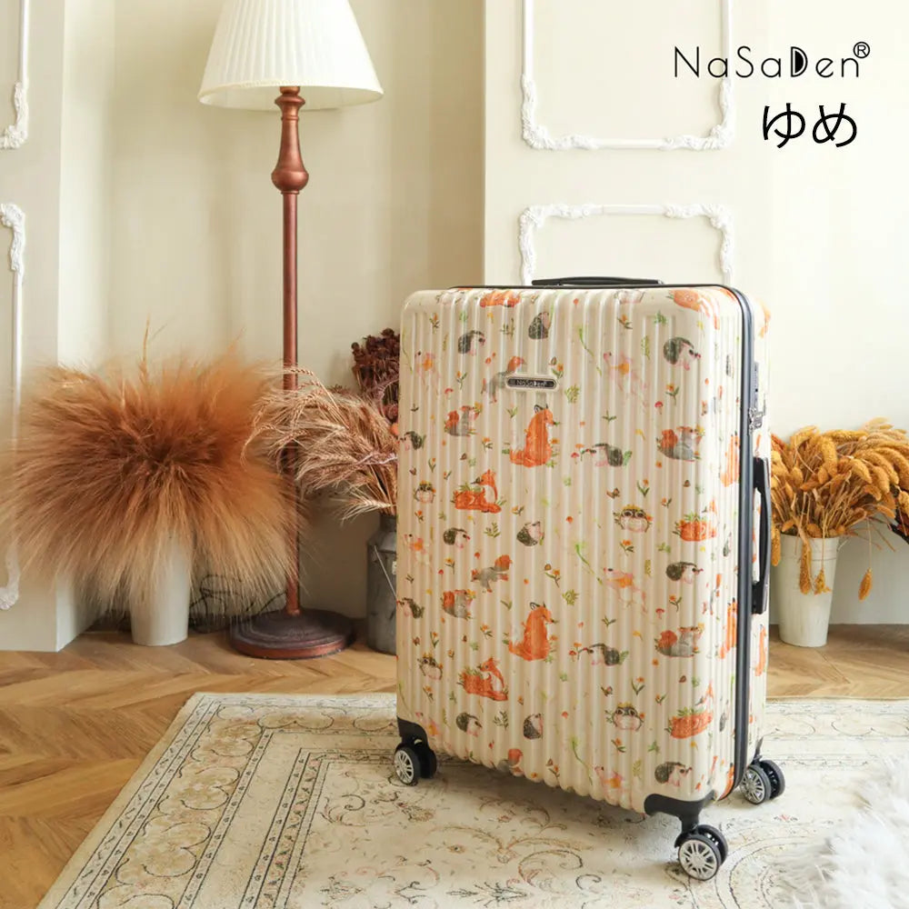 【送料無料】【NaSaDen】ジッパースーツケース  かわいい動物シリーズ 22/26/29インチ 新無憂 限量クラシック/限定コラボ アルミ合金 多段式 米国認証 TSA PU 超静音 防水内ポケット PC plus材質 防塵カバー【台湾直送】 NaSaDen行李箱