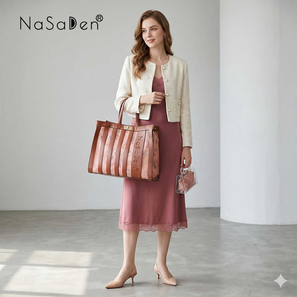 NaSaDen 女優フレイヤのファンタジーフラワーラブ同名のホローバッグ レディースバッグ/ハンドバッグ/トートバッグ/ビジネスハンドバッグ/トートバッグ/レザーバッグ