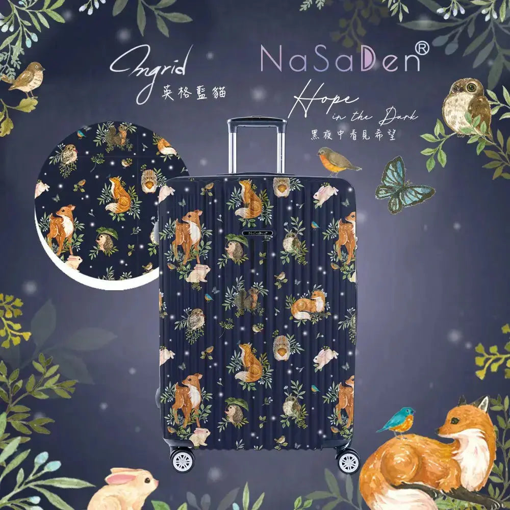 二代版 毓 NaSaDen納莎登新無憂【英格藍貓聯名款】獨特印花拉鍊行李箱 - 采寓生活館NaSaDen