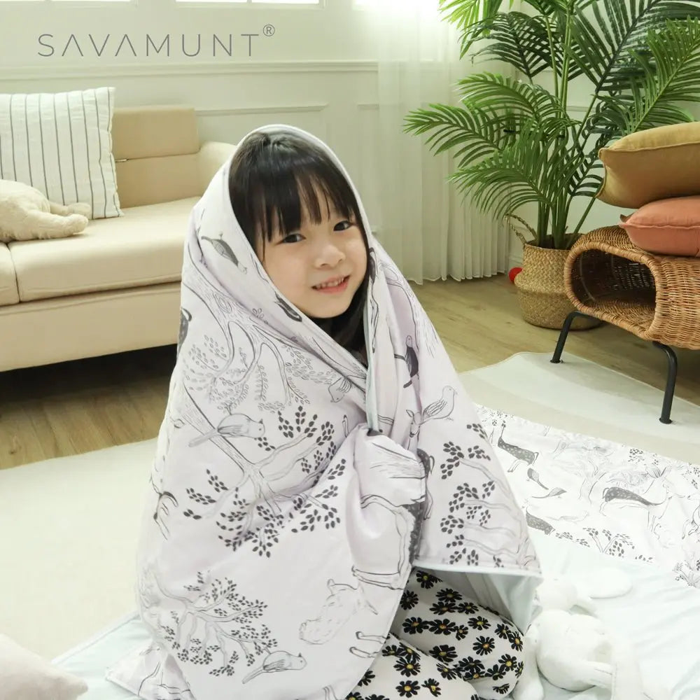 微瑕福利品【Savamunt賽芙嫚】 美國品牌寢具 奧地利蘭精莫代爾天絲™IONIC抗菌銀纖維【兒童四季被單/涼被/兩用被】 - 采寓生活館采寓生活館-德國NaSaDen台灣總代理